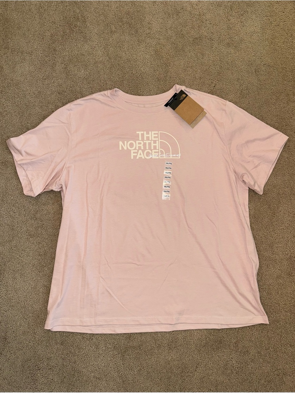 NWT The North Face Women’s Short Sleeve Logo Tee - Light Pink XXL